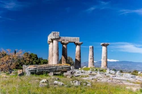 View of the Corinth archeological site