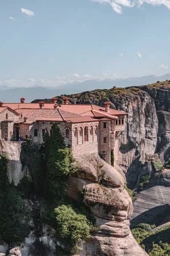 Aerial view of the Meteora site in Greece